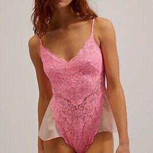 NWT We are HAH/Free People Maid To Wear Bodysuit Rose Quartz Size S